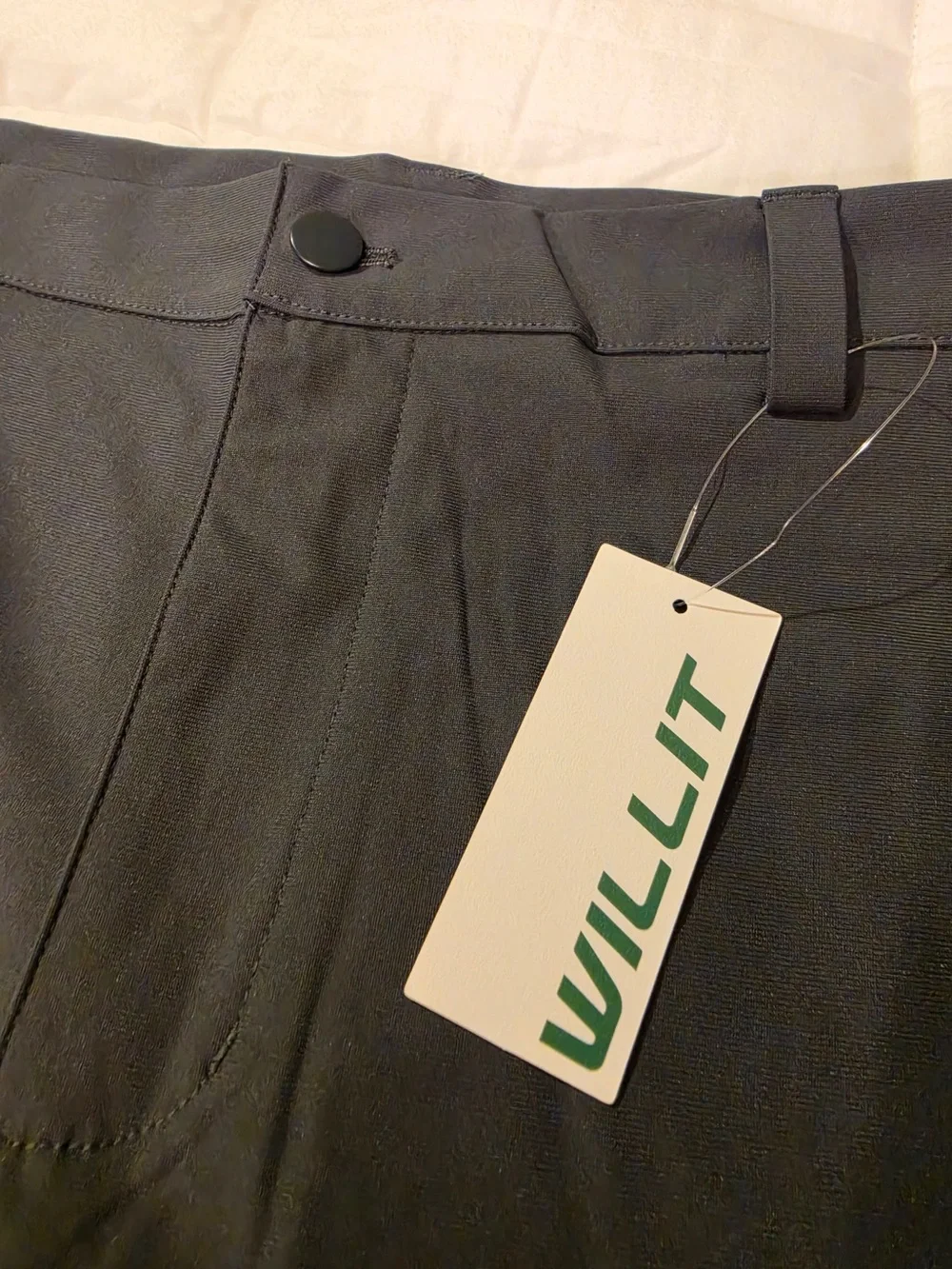 WILLIT Men's Flat Front Performance Shorts - charcoal gray 36”w/7” inseam NWT
